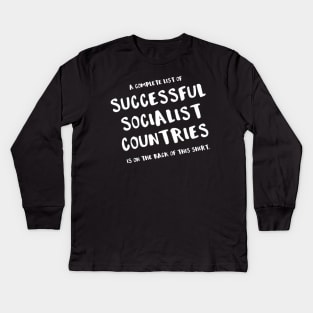 Funny Anti Socialism Kids Long Sleeve T-Shirt